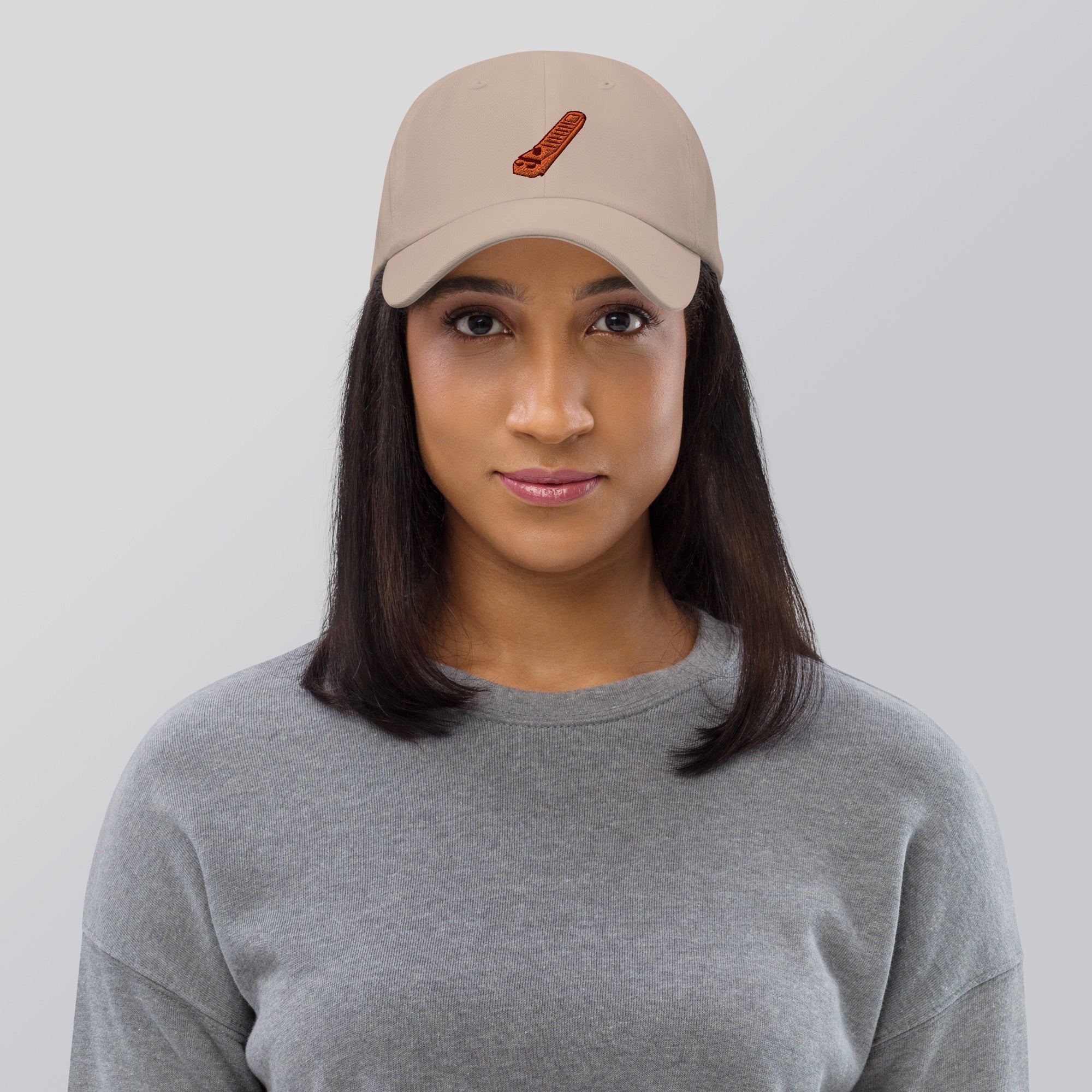 Dad Hat with Lego Brick Separator Embroidered Design (Orange) - StudBee